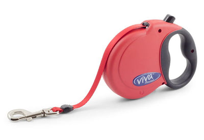 Ancol Viva Retractable Lead Tape Red Large 50kg-5m